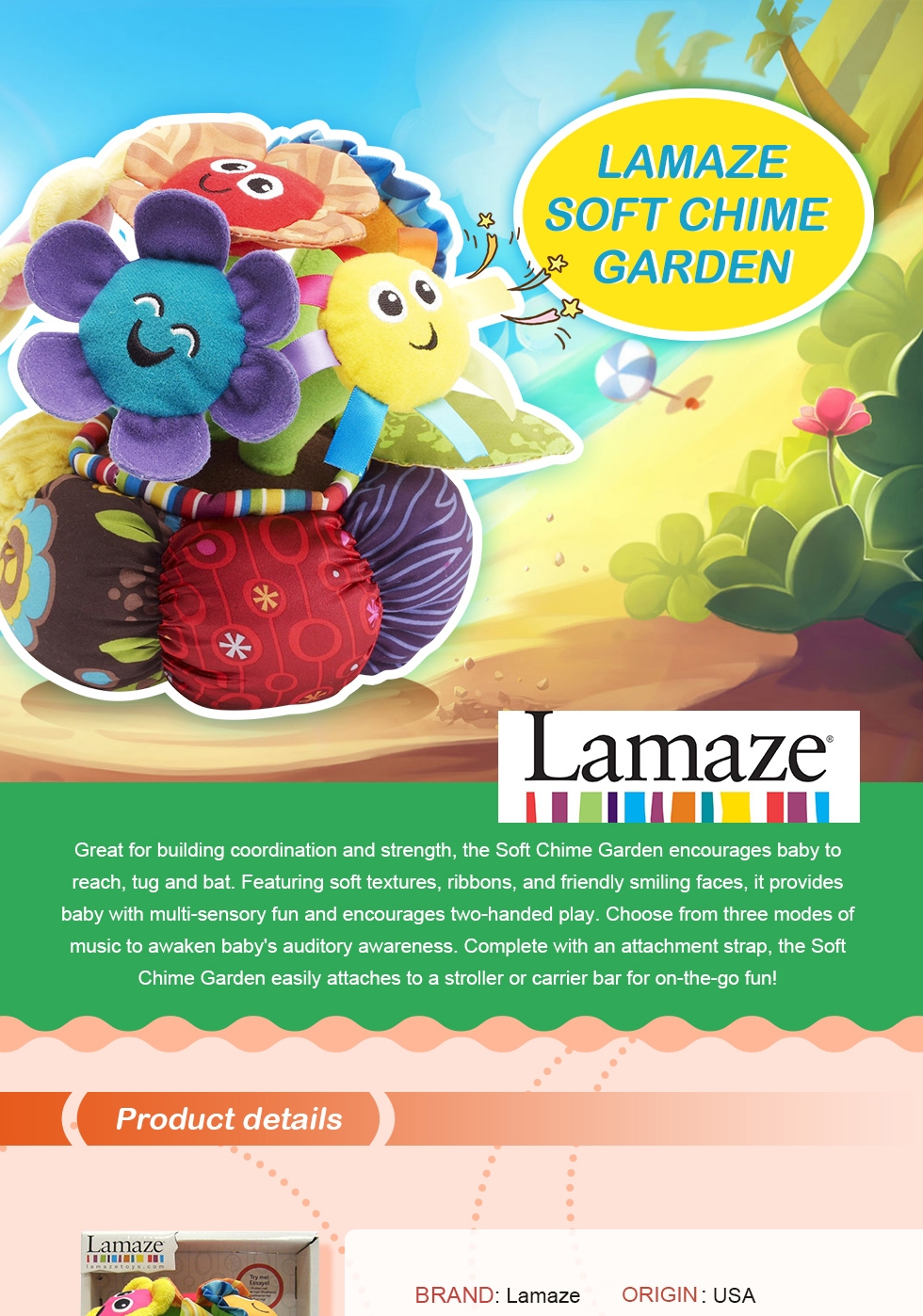 Lamaze Soft Chime Garden Savefavor