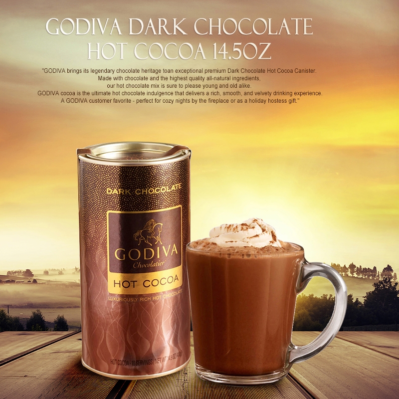3131円 【SALE／88%OFF】 Godiva Chocolatier Hot Cocoa Canister Dark Chocolate 14.5 Ounce