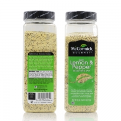 McCormick's Gourmet ZESTY LEMON & PEPPER Seasoning Salt 26oz