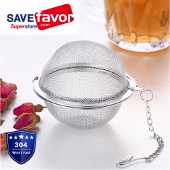 Savefavor 2pcs Stainless Steel Mesh Tea Ball 2.1 Inch Tea Infuser Strainers Tea Strainer Filters Tea Interval Diffuser for Tea